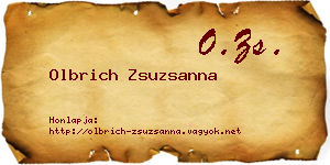 Olbrich Zsuzsanna névjegykártya